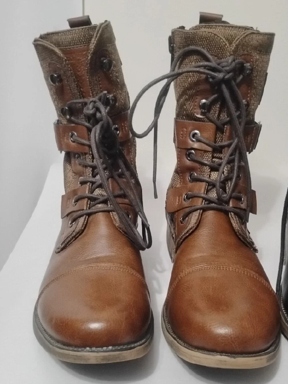 J75 By Jump Defense Deploy Men's 10 Lace-Up Combat Boots - Brown and Black
